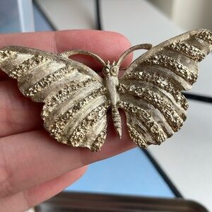 BSK Butterfly/ Moth silver Brooch